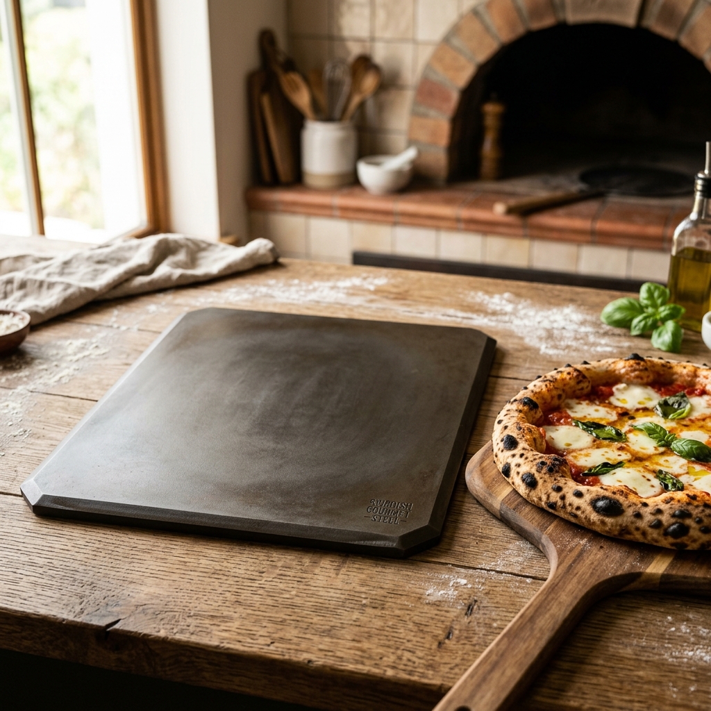 Gourmetstål Norrland 6mm pizzastål bäst i test för ugn och grill