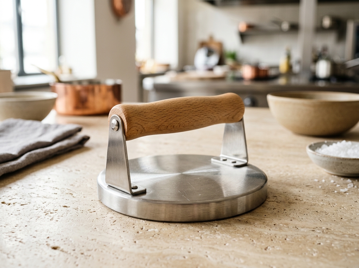 Dorre Hally hamburgerpress smashjärn 18 cm rostfritt stål