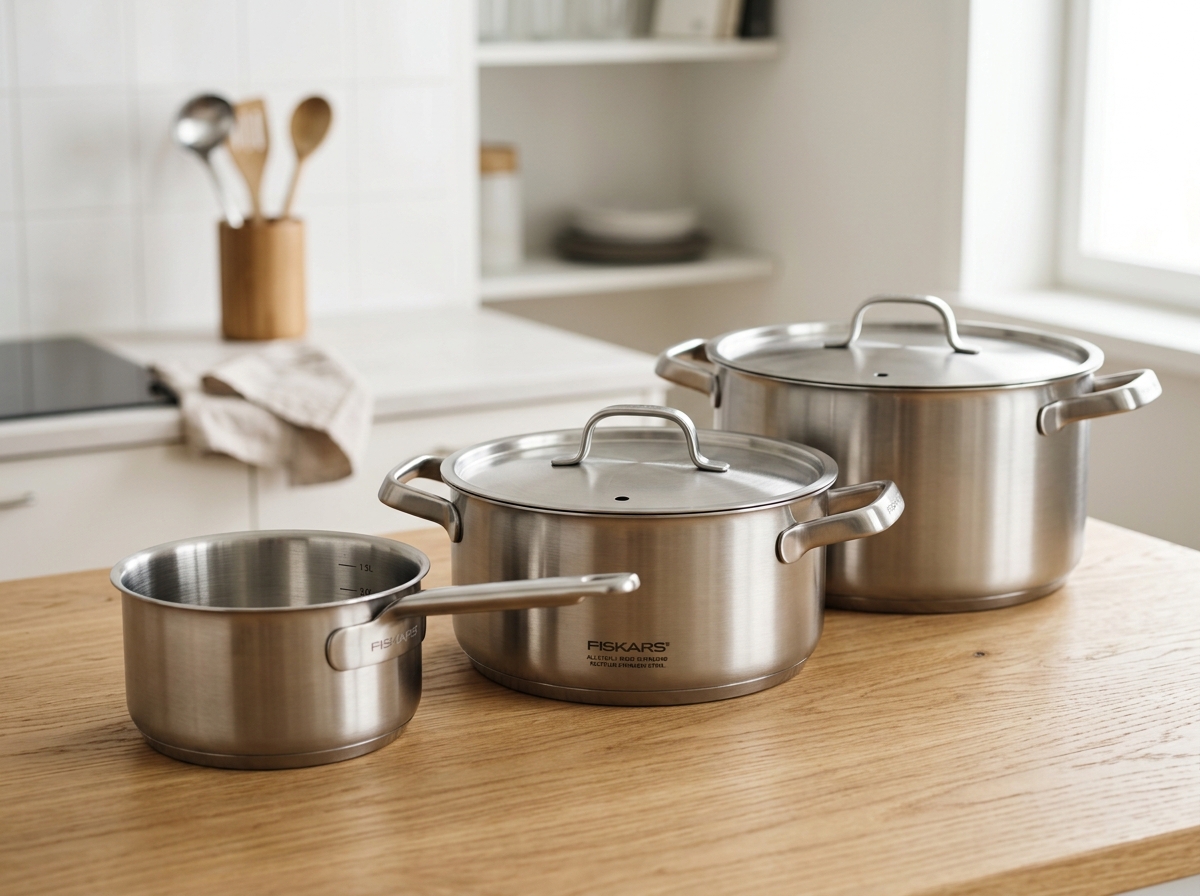 Fiskars All Steel Kastrullset 3 delar – Nordisk hållbarhet och stilren form