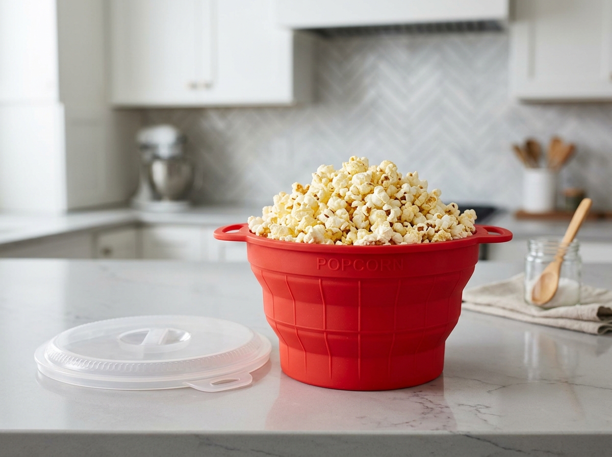 Lékué Popcorn Maker hopfällbar silikonskål för mikro