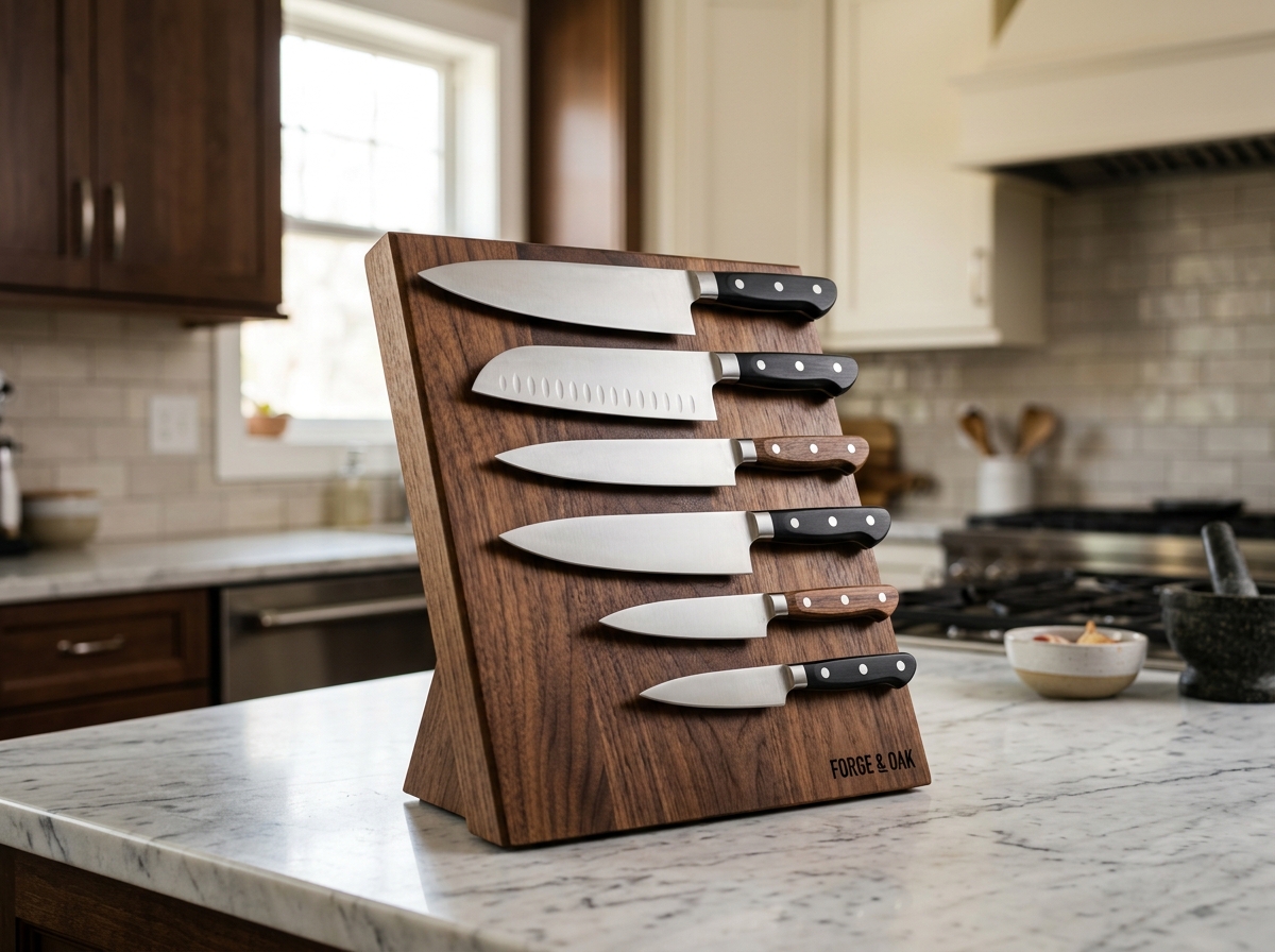 Zwilling magnetiskt knivblock i trä för köksbänk